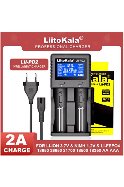 choice2 شاحن بطاريات ذكي LiitoKala Lii-PD2 (PD2)-EU لبطاريات الليثيوم أيون 3....