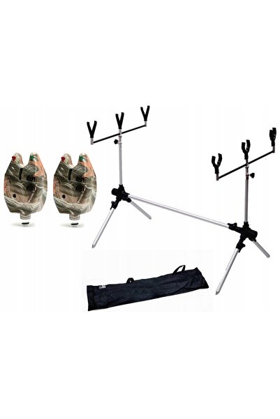 Hokkaido Rod Pod fix pentru pescuit la crap + 2 avertizoare de mușcătură + Husă