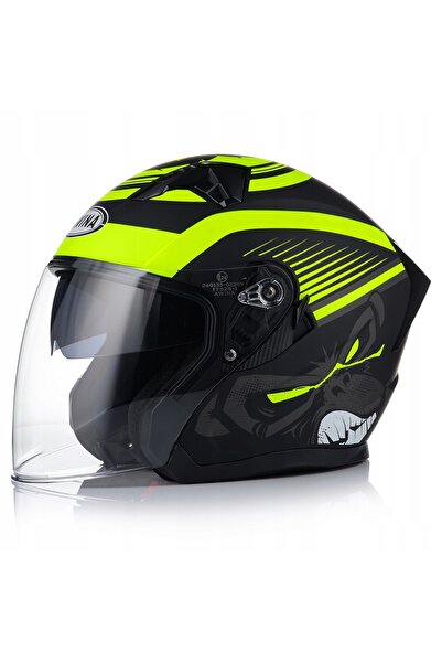 Awina Casca Moto Deschisa Fluo Mată Scuter Chopper Omologare Blenda XL