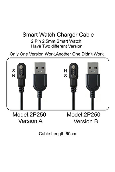 Choice1 Other 2P250 2P250/MCP2250 Magnetic Smartwatch Charger(Version A +Vers...