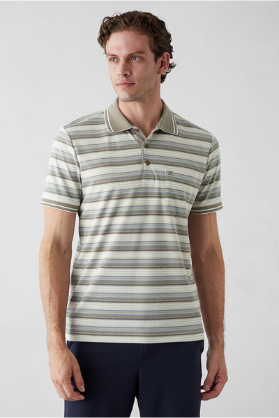 Kiğılı Regular Fit Polo Collar Cotton T-Shirt