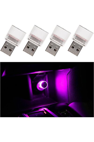 AZONEE 4 Pcs USB LED Car Interior Atmosphere Lights from Azonee, Small Night ...