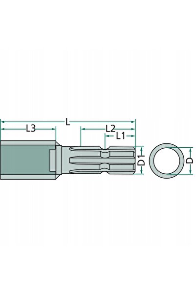 NO BRAND Adaptor cu ax 35mm la 1 3/8 " cu 6 caneluri