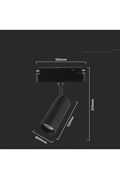 NO BRAND Spot LED pe șină 48V CCT Inteligent 8W