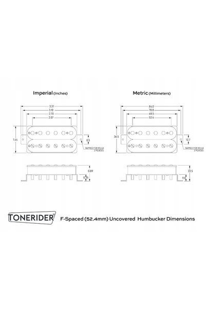 NO BRAND TONERIDER Alnico 2 Plus F-spaced (ZB, bridge)
