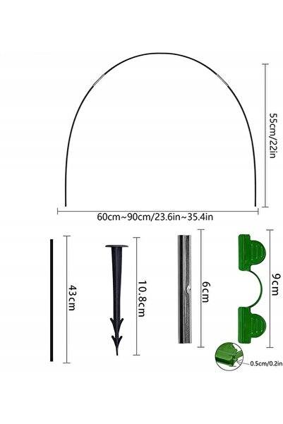 NO BRAND CADRU ARCUIT 50x PENTRU CEAȚĂ DE SEMERĂRI TIP TUNEL, PENTRU CULTIVAR...