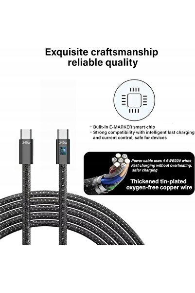 NO BRAND Încărcător 10-în-1 USB-C + USB-A, 1000W GaN4, Stație de încărcare ra...