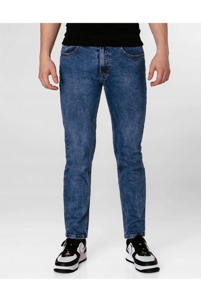 NO BRAND Blugi lungi skinny pentru bărbați, model Texas, pentru bărbați înalț...