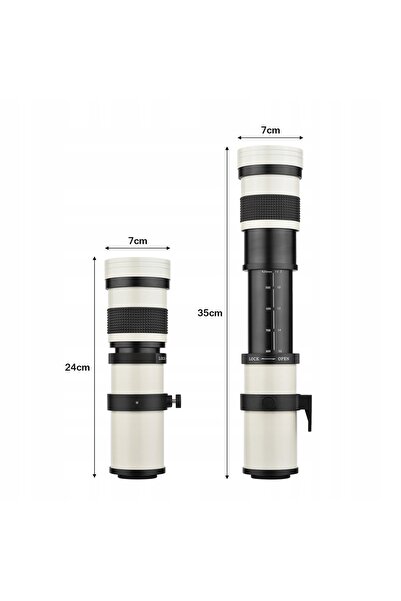 NO BRAND Obiectiv Super Telefoto Cl015 + Kit Adaptor Montură T2-Ai