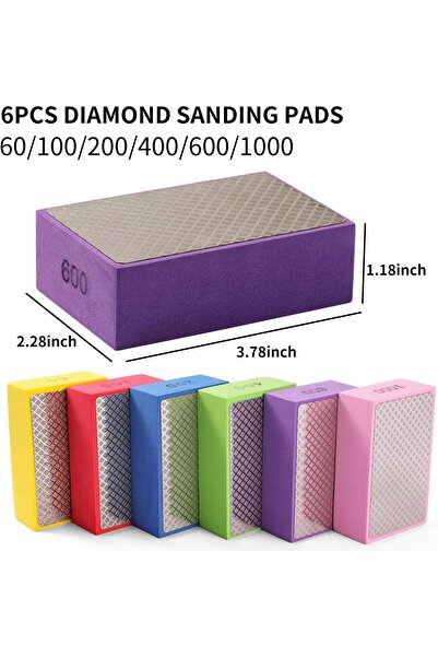NO BRAND 6x burete diamantat pentru lustruire 60 # 100 # 200 # 400 # 600 # 10...