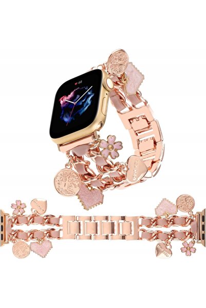 NO BRAND Brățară Hayonliy Apple Watch Se3 Se2 10/9/8/7/6 38/40/42/44 Aur Roz