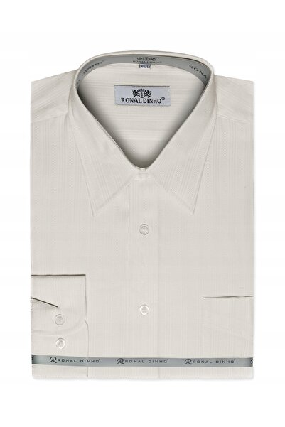 NO BRAND Cămașă elegantă business casual pentru bărbați, 100% bumbac, cu mâne...