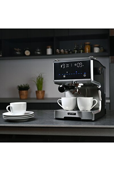NO BRAND Espressor sub presiune cu spumant Yoer 1350 W 20 bar 15 kaw INOX