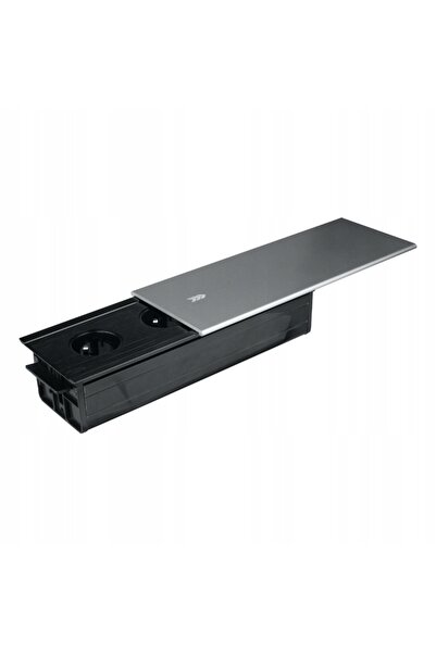 NO BRAND Priză multiplă încastrată retractabilă Pf1401 3X230V Argintie pentru...
