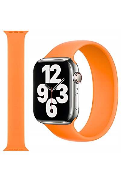 NO BRAND Curea originală Apple Watch Solo Loop 45mm mărimea 7 Marigold