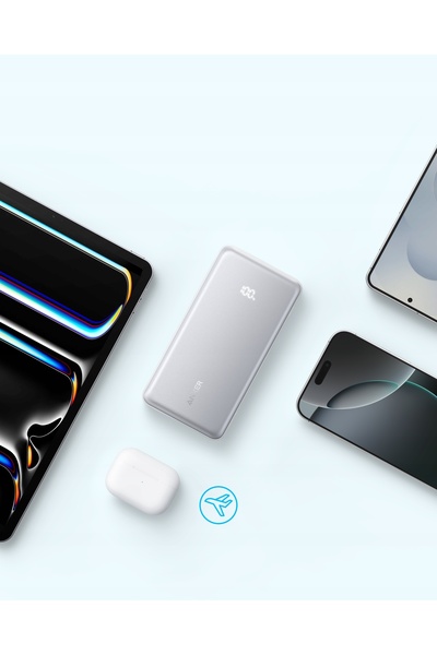 NO BRAND Anker Zolo Power Bank 10K, 22.5W, Cablu USB-C încorporat, 10000mAh, ...
