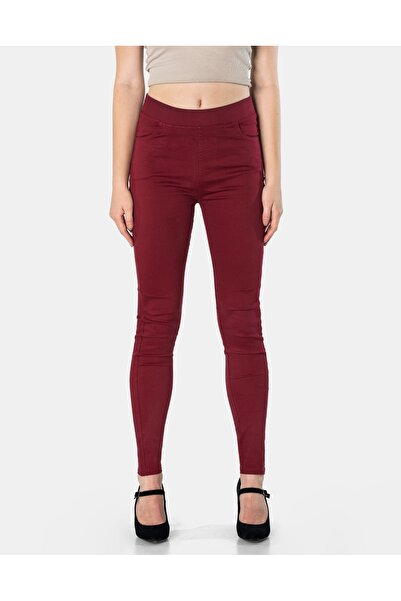 NO BRAND Pantaloni de damă elastici skinny din bumbac cu talie înaltă 1920-2 S/M