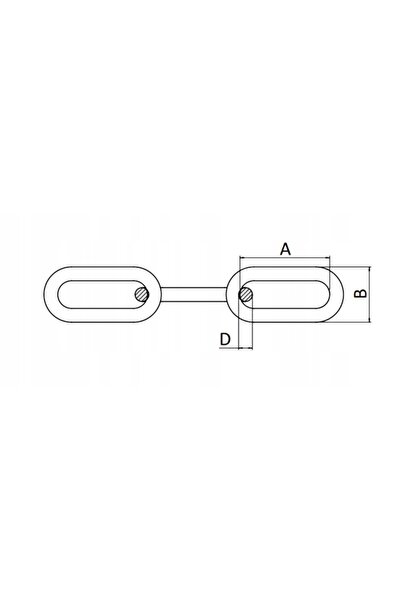 NO BRAND Lanț Economic 7mm Zale Scurte D1 Galvanizat Rolă 20m
