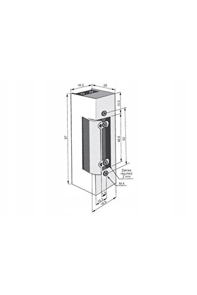 NO BRAND Broască electrică JIS 1443 RF 24V AC/DC cu memorie a blocării