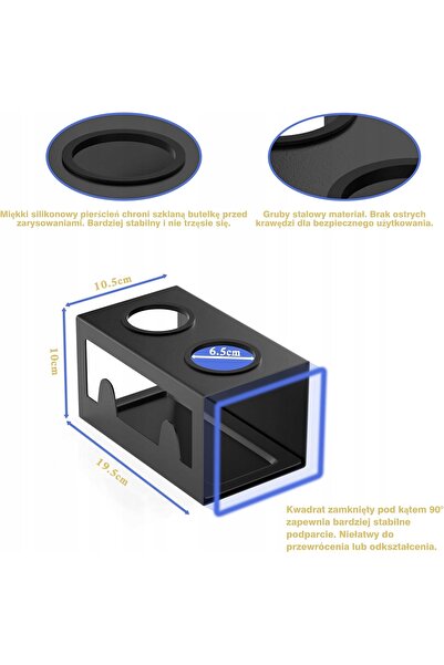 NO BRAND Suport de scurgere pentru sticle - pentru 2 sticle, cu suport pentru...