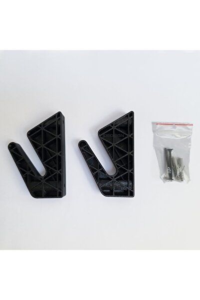 OEM Set de 2 suporturi de perete pentru skateboard, negre