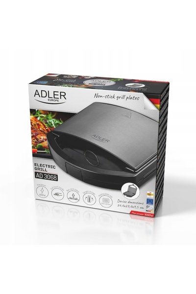 adler Grătar electric de contact pentru panini 1000W Ad3068