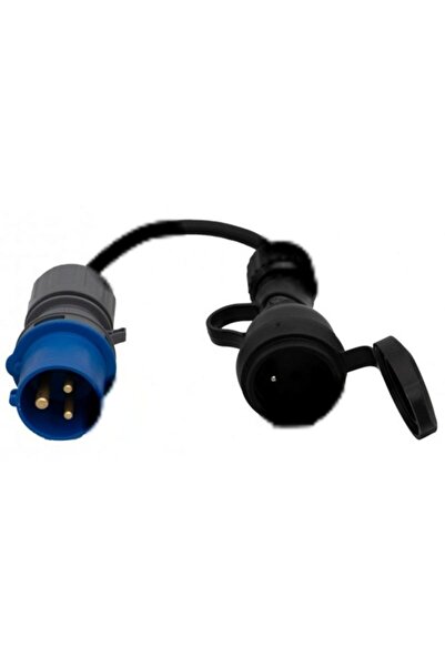 F-ELEKTRO Reductor cu ștecher 16/3 cu cablu OW 3x2,5mm² 0,5m 1x priză cauciucată
