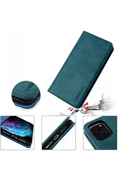 NO BRAND Husă tip carte Visoul din piele naturală pentru iPhone 11, cu funcți...