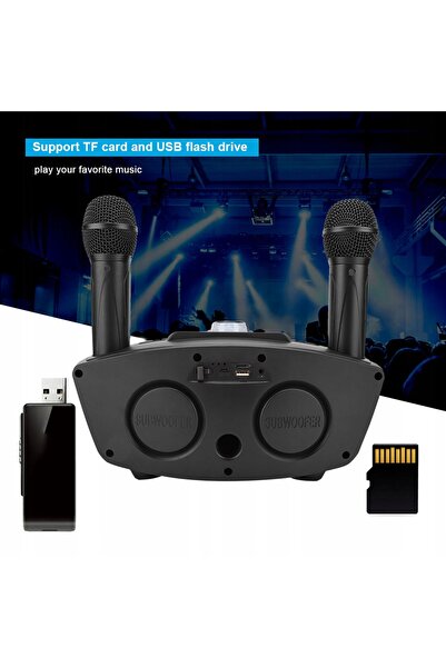 NO BRAND Set portabil microfon și boxă karaoke Bluetooth 4.2