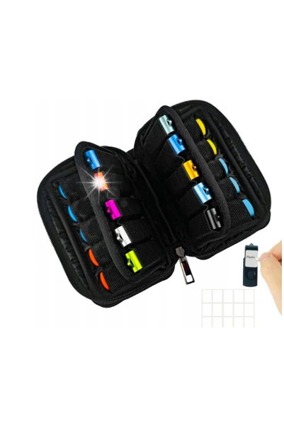 NO BRAND Husă organizatoare cu 20 de compartimente pentru stick-uri USB