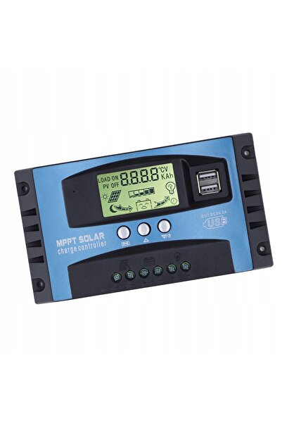 NO BRAND Regulator Solar MPPT LCD pentru Baterii 12V/24V 3 Faze
