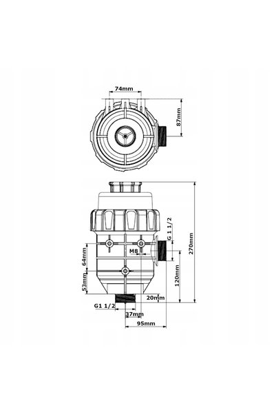 NO BRAND Filtru Ssawny Fără Robinet de Oprire Cot 40mm