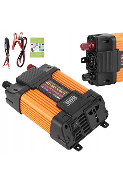 NO BRAND Invertor auto 6000W DC 12V-AC 220V cu undă sinusoidală, reparație