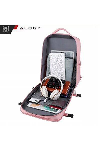 NO BRAND Rucsac Urban Alogy Roz Poliester Mare 27 L 3 Compartimente 9 Buzunare