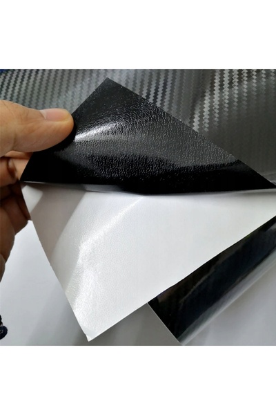 NO BRAND Folie auto din vinil 5D cu fibră de carbon, negru lucios, 152x50, pe...