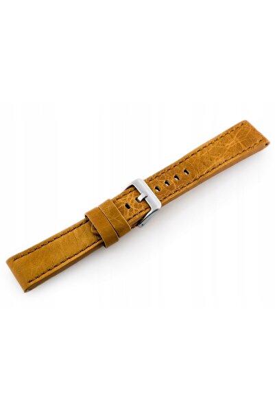 NO BRAND Curea din piele pentru ceas W48 - Premium - Camel - 22mm