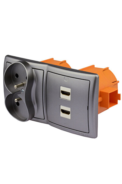 simonk Priză de perete cu difuzor și alimentare 230V 2G