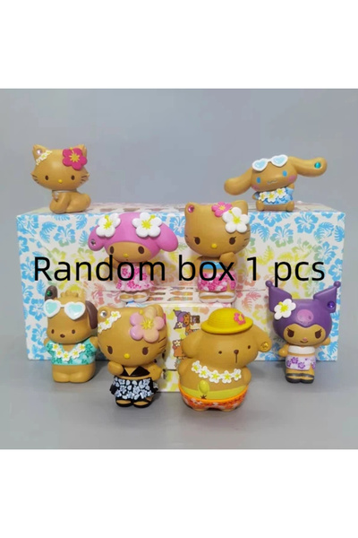 Choice1 Random box 1 pcs New Kt Cat Black Leather Series Blind Box Sparkling ...