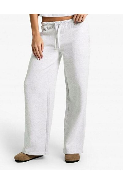 NO BRAND Pantaloni de trening clasici, gri, uni, cu șnur în talie, boohoo s