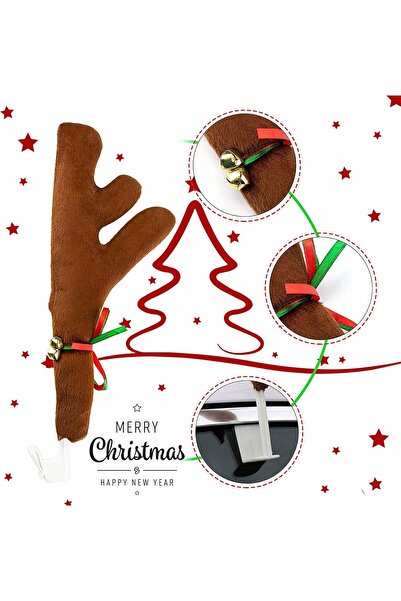 NO BRAND Decorațiune auto Ren cu nas luminos Rudolf