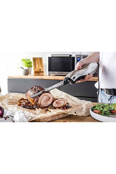 NO BRAND Cuțit electric 120W oțel inoxidabil 2 lame carne pâine