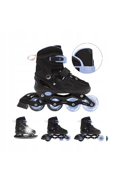 NO BRAND Role reglabile pentru copii 4 în 1 Spokey Quattro Mărimea 34-37