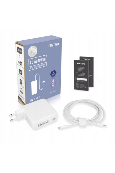 Mitsuba Corporation Adaptor AC USB-C Mitsu 100W, 5-20V, 3-5A (alb) pentru laptop