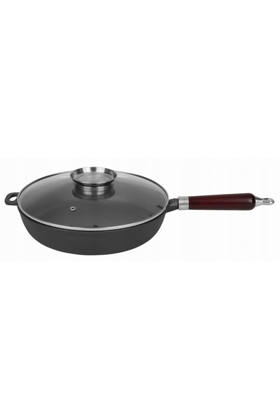 NO BRAND Tigaie tradițională din fontă de 24 cm, compatibilă cu inducția, gaz...