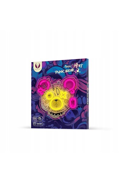 NO BRAND Lumină decorativă LED NEON PUNK BEAR USB + alimentare la rețea + var...