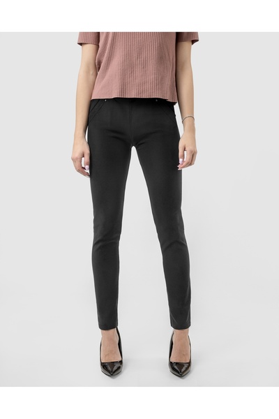 NO BRAND Pantaloni eleganți de damă, negri, skinny, cu talie înaltă Ty69 R 3X...