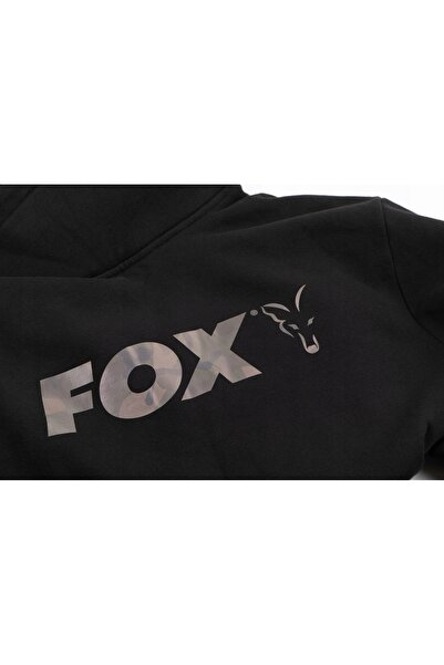 NO BRAND BLUZA FOX NEGRU CU IMPRIMEU CAMUFLAJ GULER ÎNALT 3XL