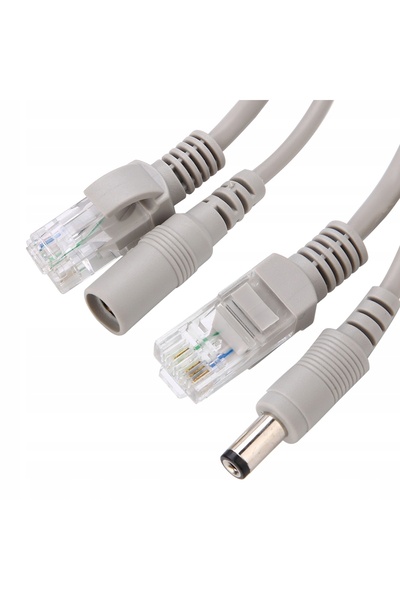 NO BRAND 20 Metri Cablu de alimentare RJ45 5.5x2.1mm pentru camere IP