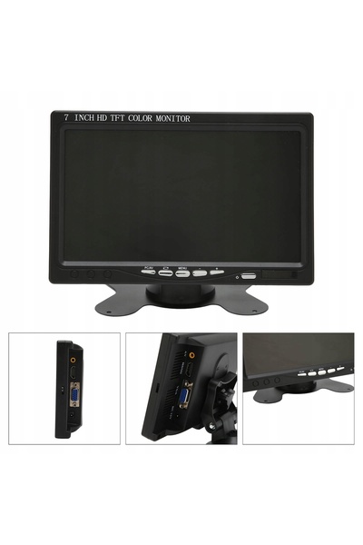 NO BRAND Monitor auto pentru cameră de marșarier LCD 7'' Mini TV cu HDMI VGA ...