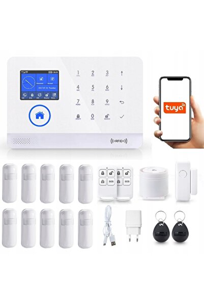 OnShoping Alarmă wireless LCD 2.4' GSM WiFi Tuya Smart în Polonia + 10Xpir
